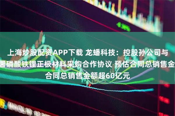 上海炒股配资APP下载 龙蟠科技：控股孙公司与宁德时代签署磷酸铁锂正极材料采购合作协议 预估合同总销售金额超60亿元